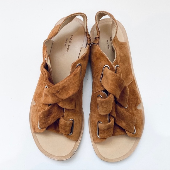 Rag & Bone corset brown suede sandals - Picture 3 of 5